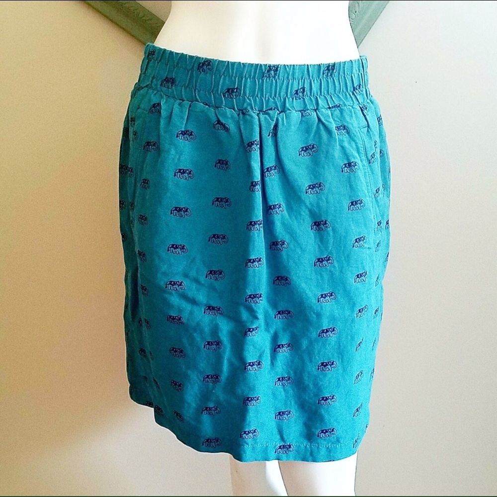 Loft Elephant Print Skirt