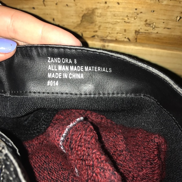 Grey Steve Madden Riding Boots w/ Blue Zipper - Picture 3 of 3