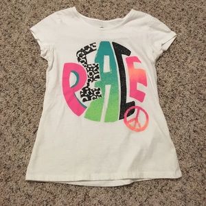 White peace tee shirt