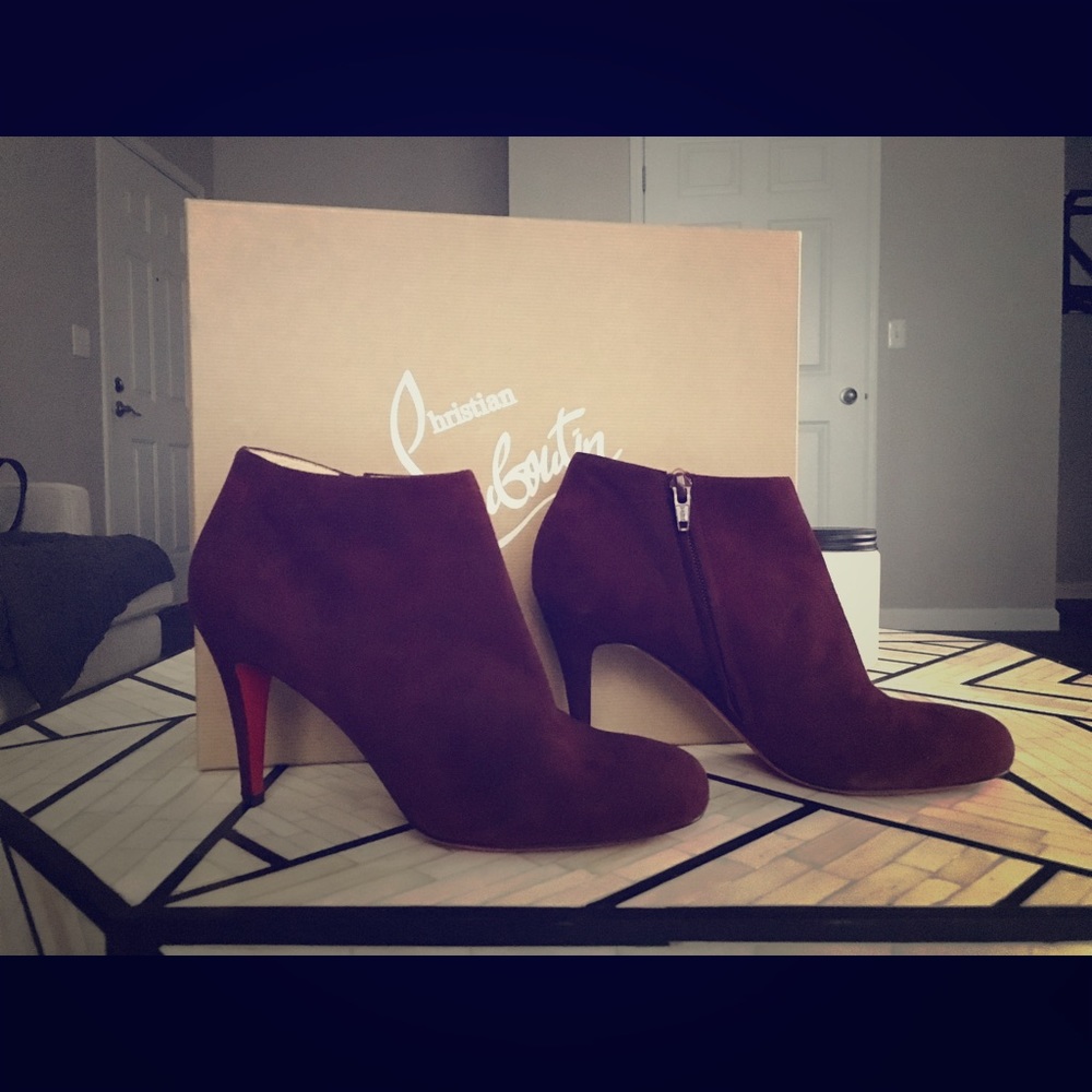 Brand new never worn Christian louboutin booties