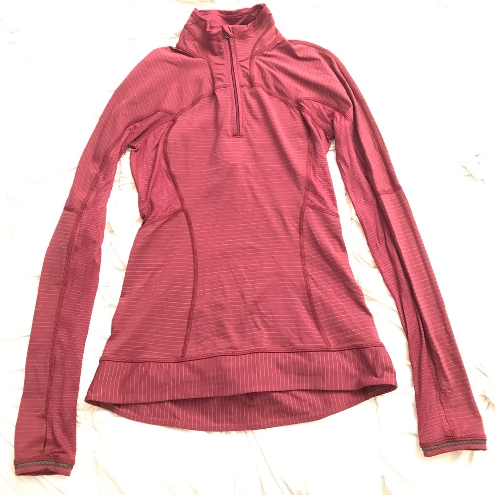 Lululemon running maroon collared top