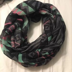 Tribal print infinity scarf.