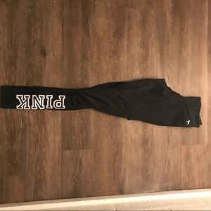 SOLD💔 Worn once gray pink logo leggings