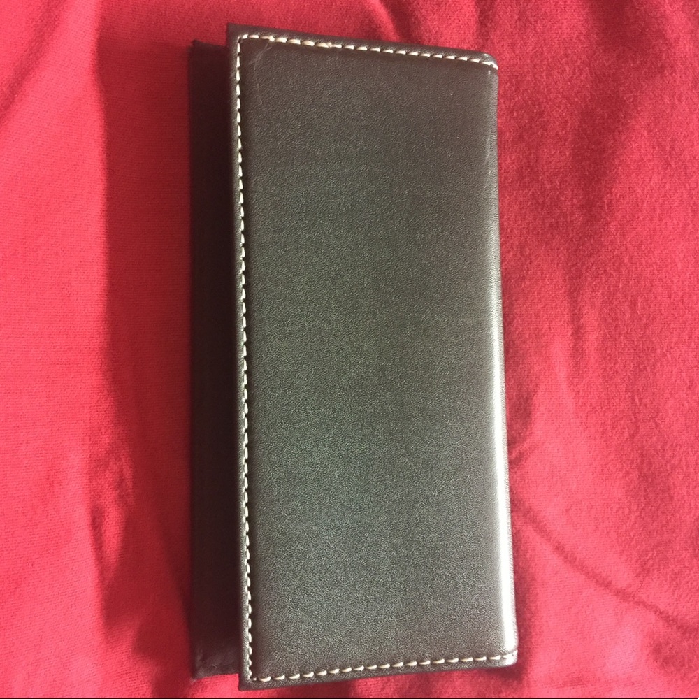 Black checkbook wallet