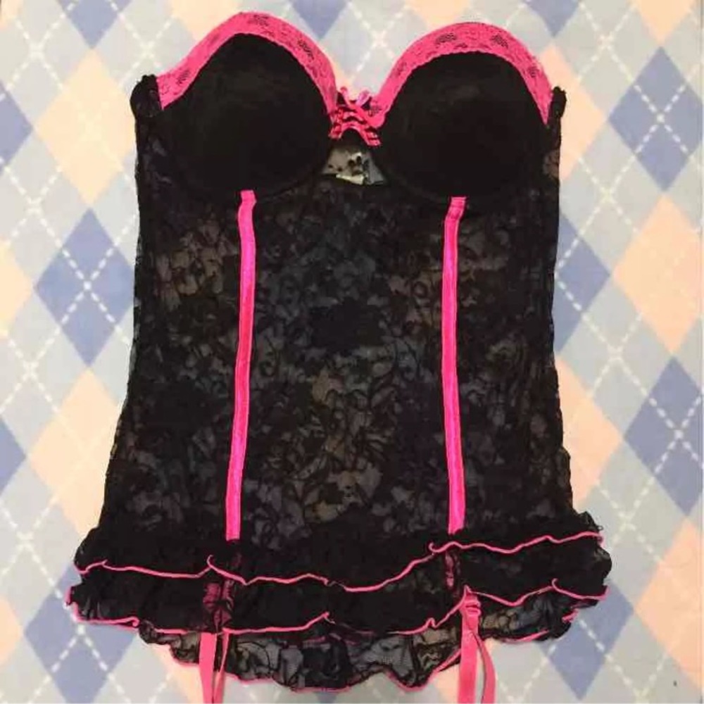 Black and pink teddy