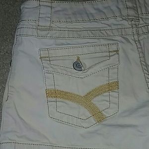 No Boundaries Tan shorts.