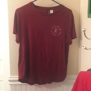 Jersey knit tshirt "peace freedom love"