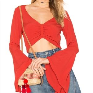 Flynn Skye Alyssa Crop Top In Crimson REVOLVE