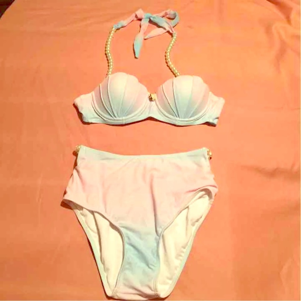 Pastel mermaid swim suit