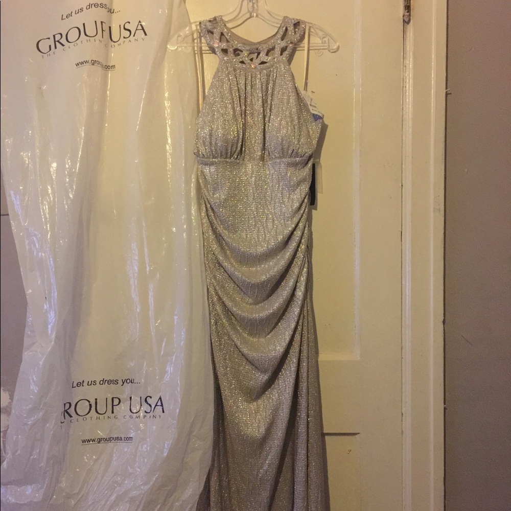 Silver shimmery gown