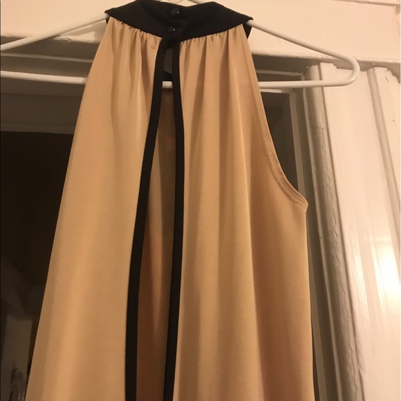 Brown and black graphic open back dress - Picture 3 of 3