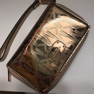 Authentic rose gold Mk Wallet