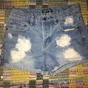 Forever 21 distressed high waisted shorts