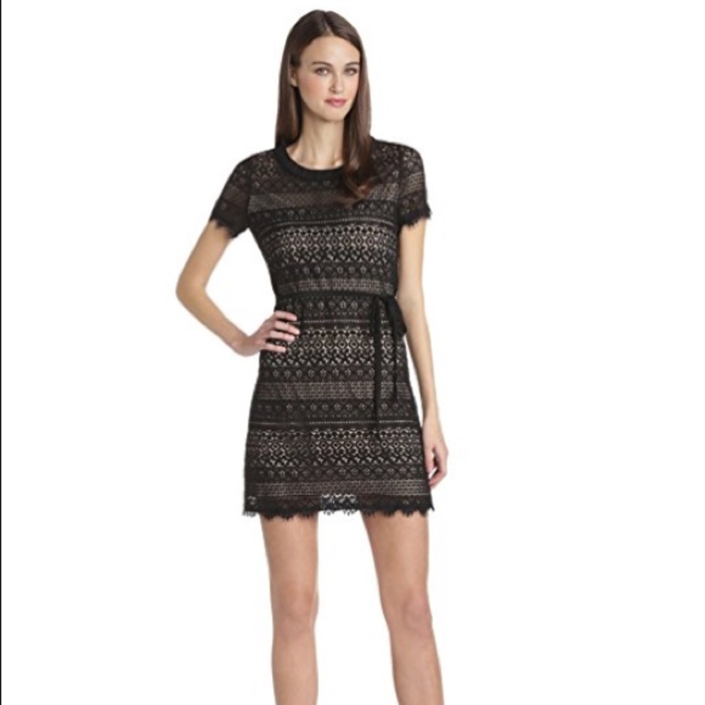 BCBGMAXAZRIA black lace dress