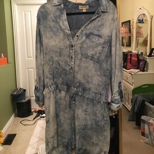 Anthropologie denim looking romper