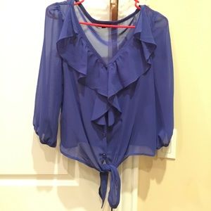 Shear Royal Blue button up