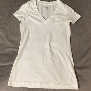 Plain White V-neck w/ Pocket
