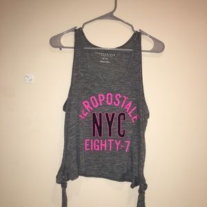 Aeropostale gray and pink tank top