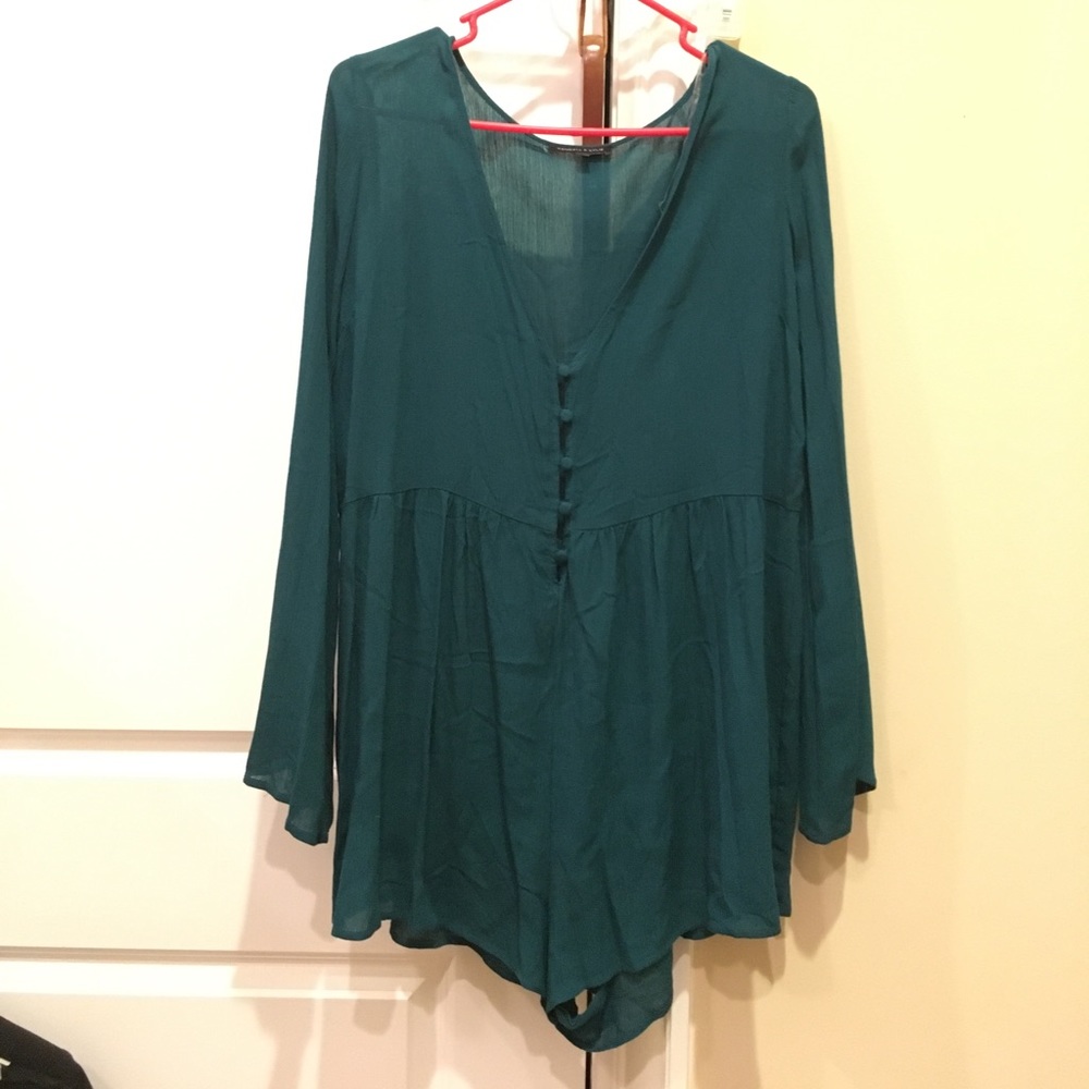 Forest green Kendall & Kylie ROMPER