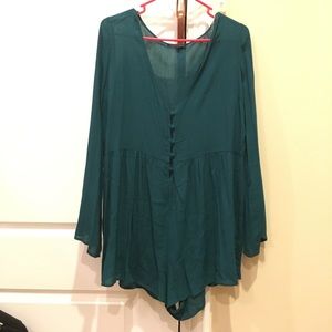 Forest green Kendall & Kylie ROMPER