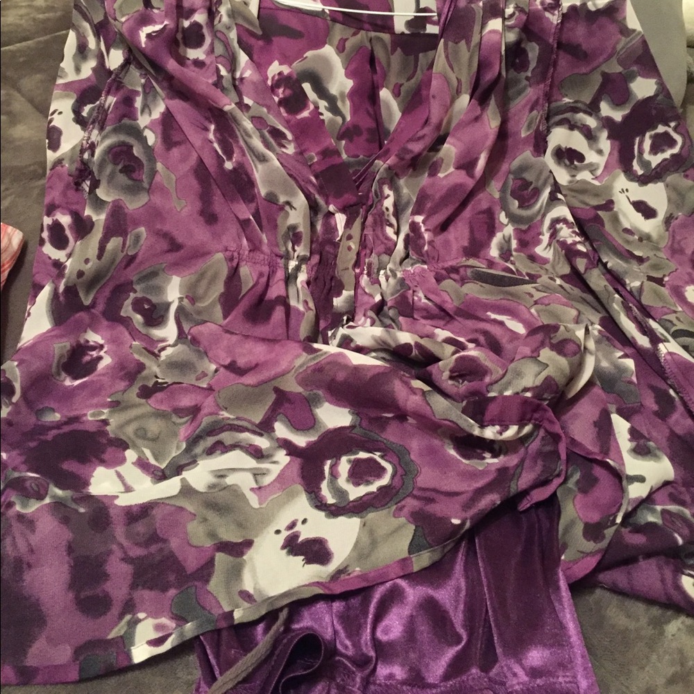 Two in one looking blouse