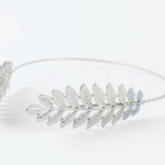 Silver Feather Headband - Picture 2 of 3
