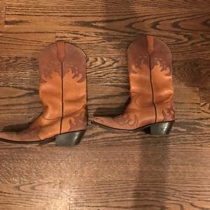 Vintage Maraschino Leather Cowboy Boots