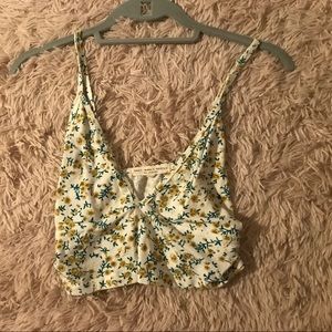 Crop floral top