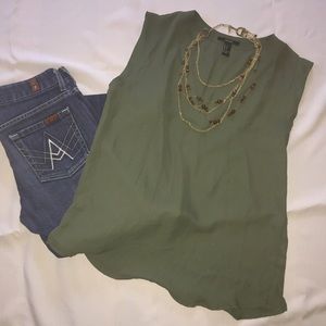 Forever 21 olive green shirt