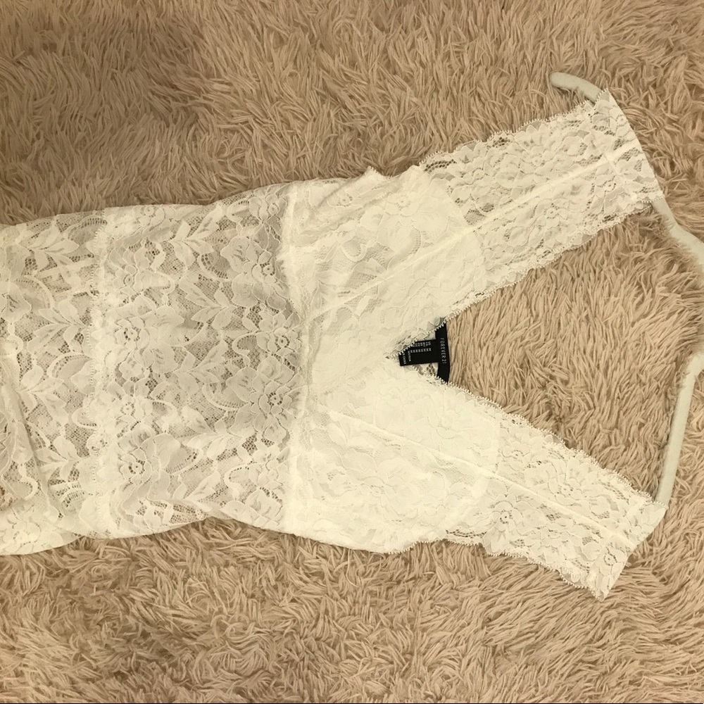 Forever 21 floral lace bodysuit