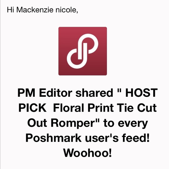 ‼️LAST‼️🎉HOST PICK & PM Floral Tie Cut Out Romper - Picture 6 of 7