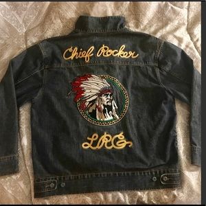 Vintage LRG Men's Chief Rocker Jean Jacket size 3X