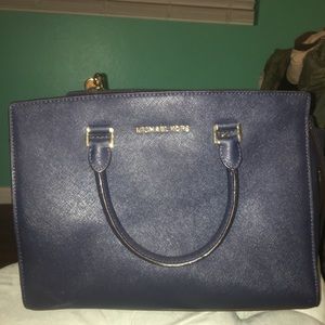 Navy blue Michael Kors purse