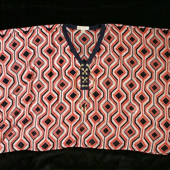 Michael Kors Multi-colored Asymmetrical Blouse - Picture 2 of 6