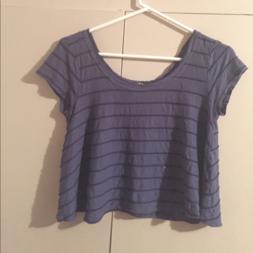 Striped Blue Crop Top