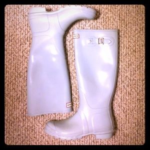 Hunter Tall Glossy Light Blue Rainboot