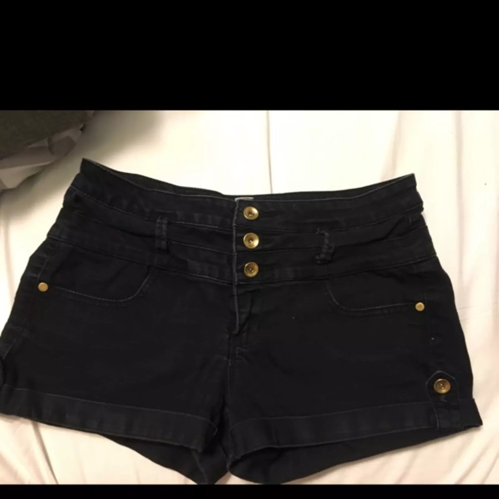 Black High Waisted Shorts.