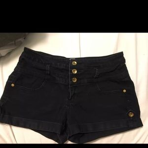 Black High Waisted Shorts.