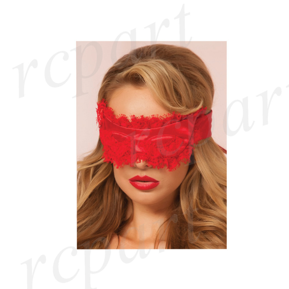 Satin lace blindfold red one size 40135