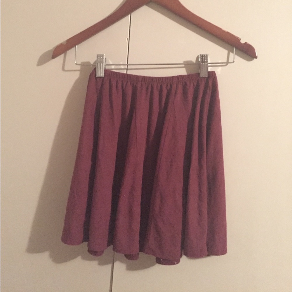 Maroon Suede Brandy Melville Skirt