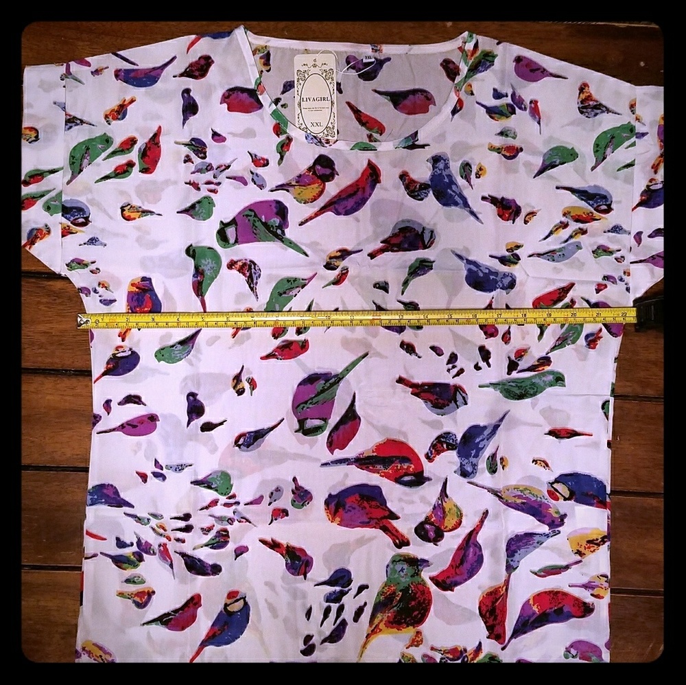 Livagirl blouse with birds