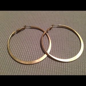 Gold large hoop earrings