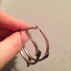 Lucky brand silver hoop earrings