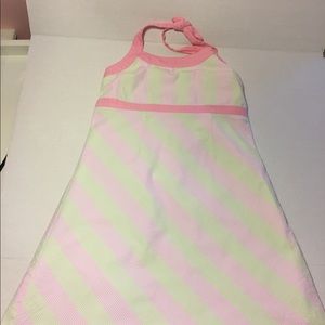 Lilly Pink & Lime Halter Dress