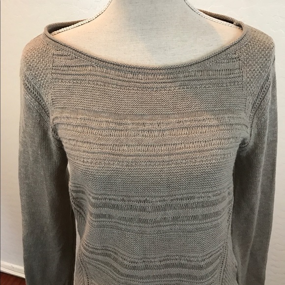Anthropologie Moth High-low Taupe Sweater Sz S - Picture 4 of 5