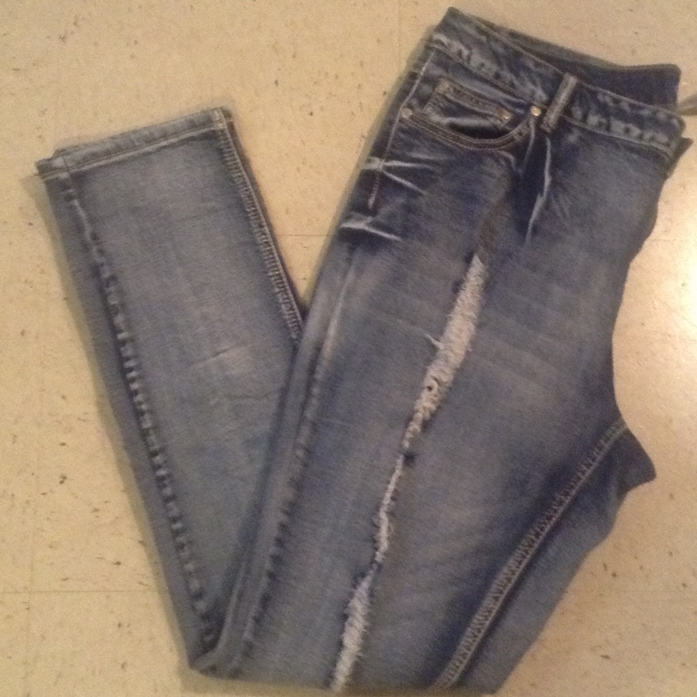 Distressed jeans