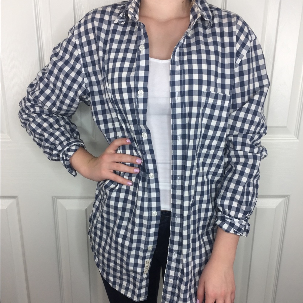 J. CREW gingham men's button down