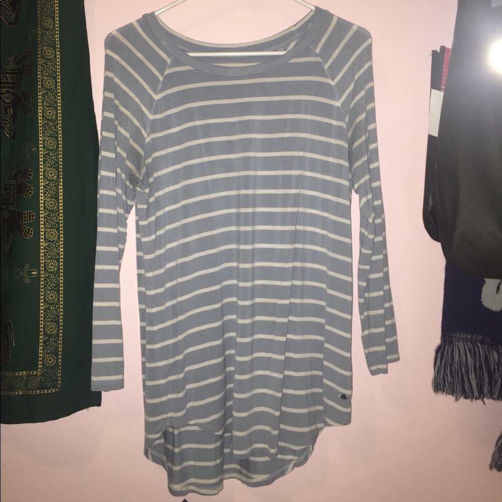 Baby blue stripe top