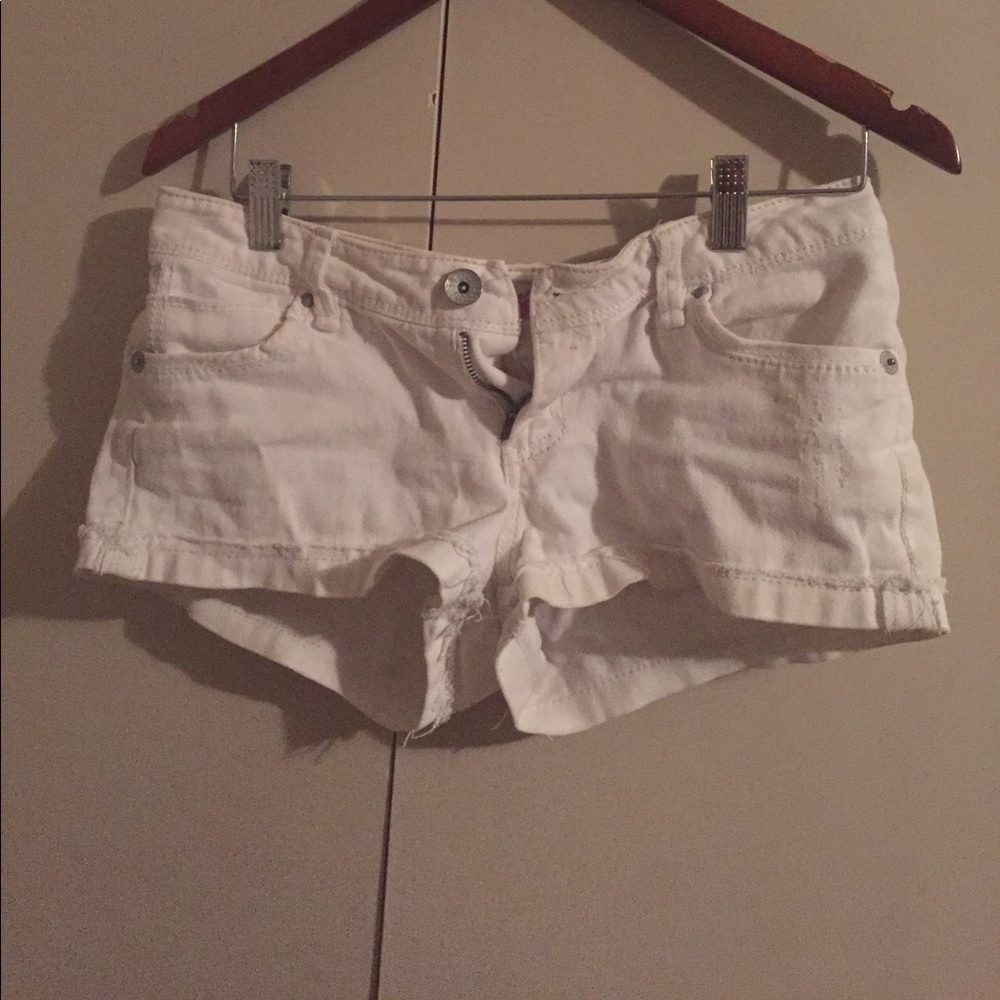 White Jean Shorts
