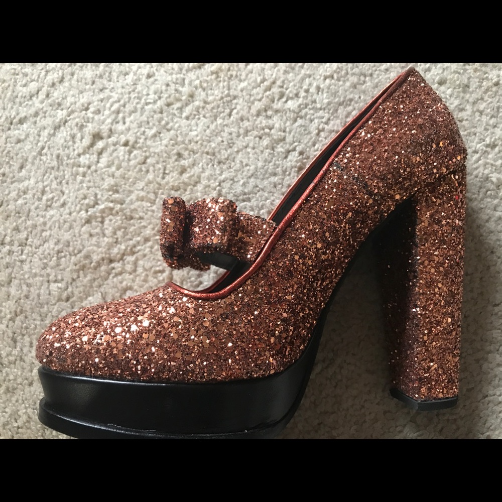 Markus lupfer glitter platform pumps